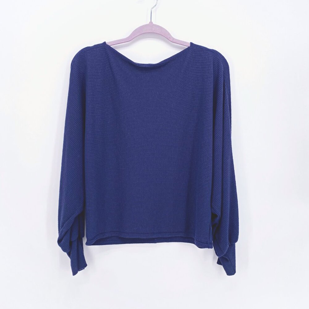 Michael Stars Roxy Balloon Sleeve Ribbed Top